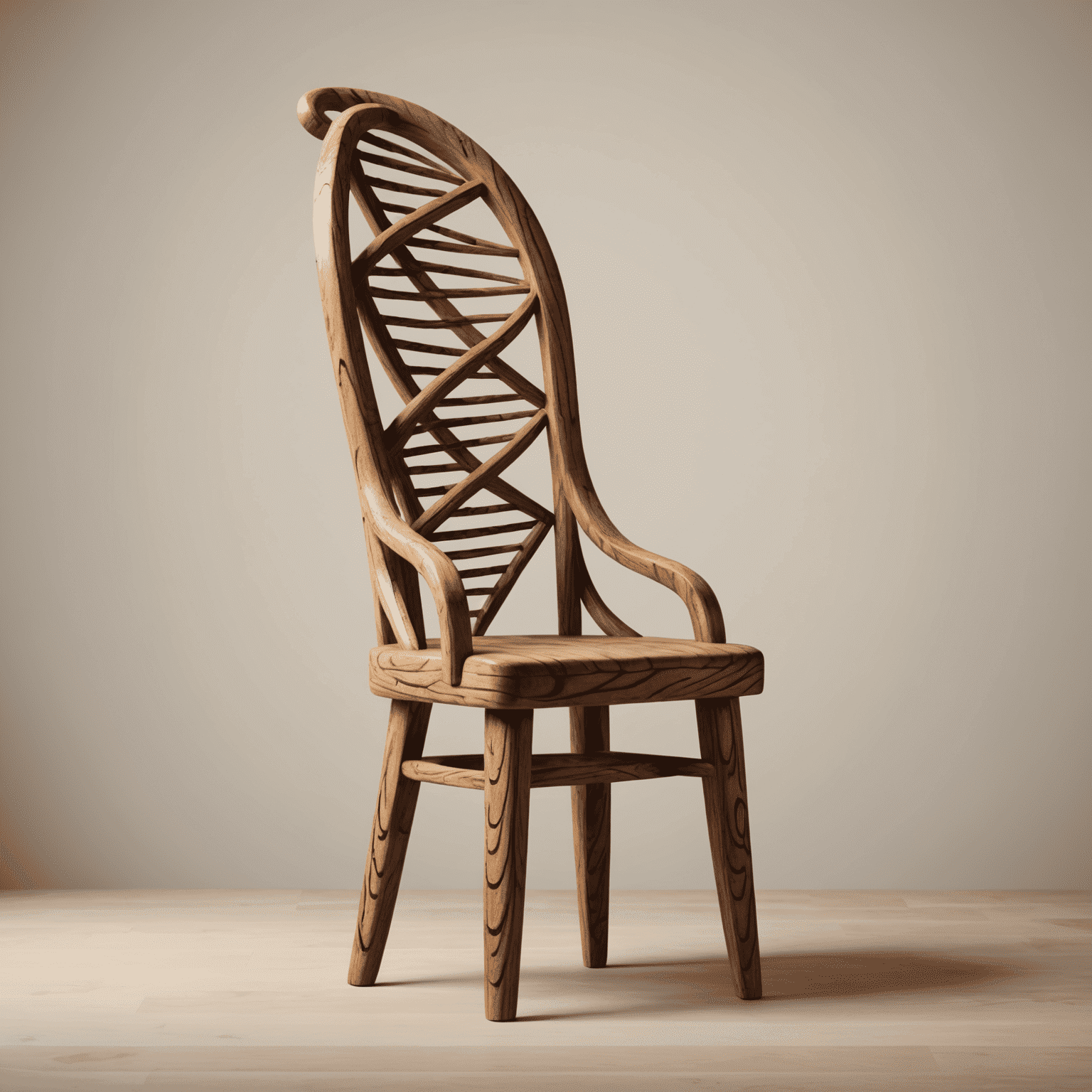 GeneticsRedesign logo featuring a stylized wooden chair with DNA-like patterns